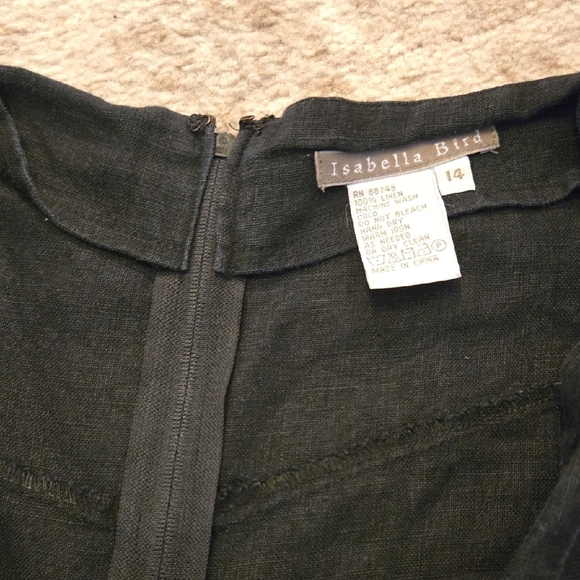 Isabella Bird Elegant Black Linen Women's Skirt Size 14 - Picture 4 of 7